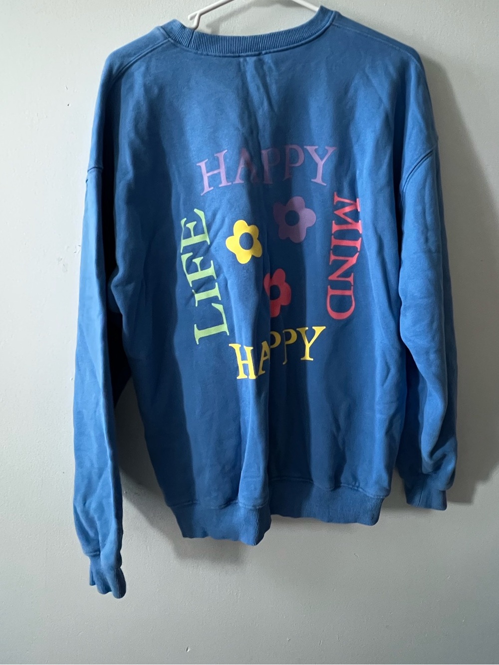 Princess Polly Happy Blue Crewneck Sweatshirt